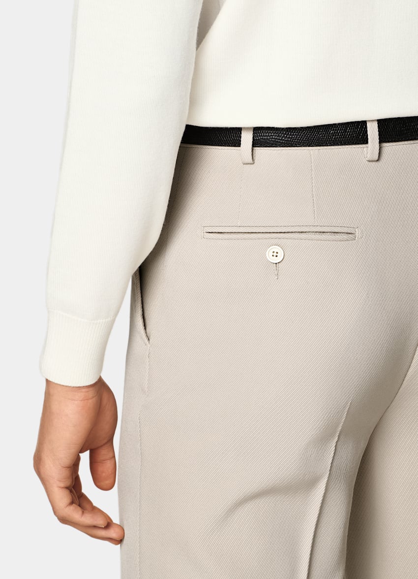 SUITSUPPLY Pure Wool Off-White Merino Crewneck