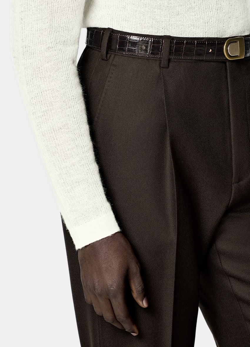 SUITSUPPLY Mohair Wool Blend Off-White Crewneck