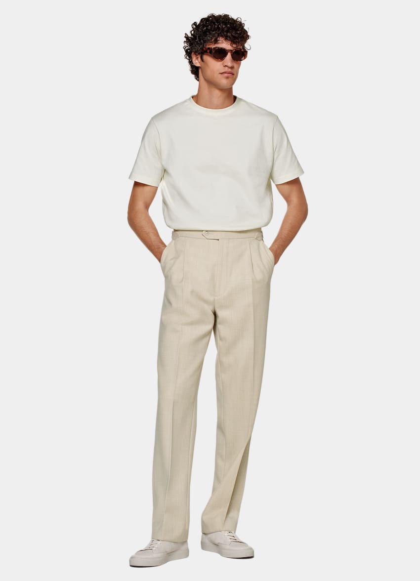Off white business casual t shirt shop