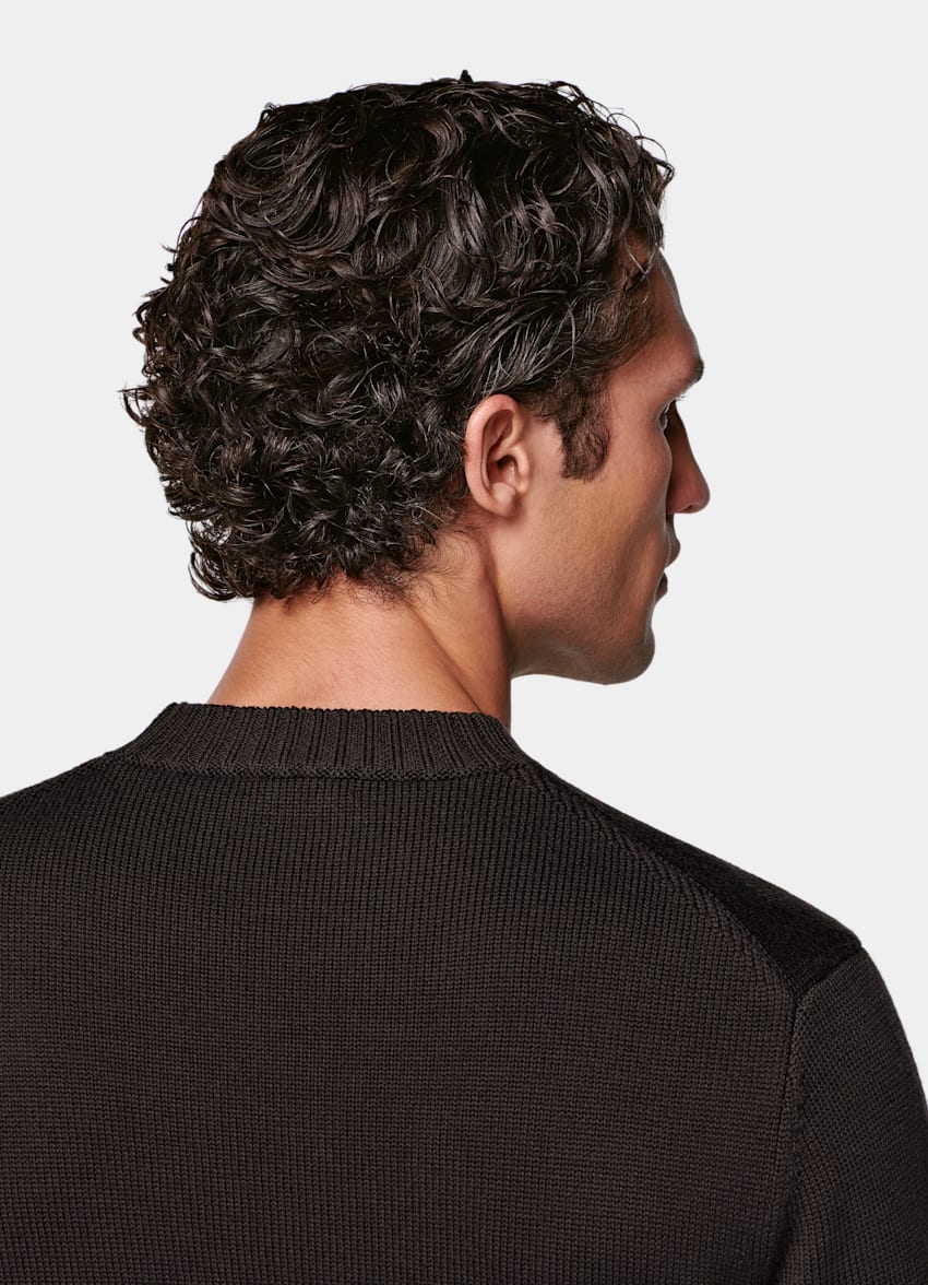 SUITSUPPLY Pura lana Girocollo Merino marrone scuro