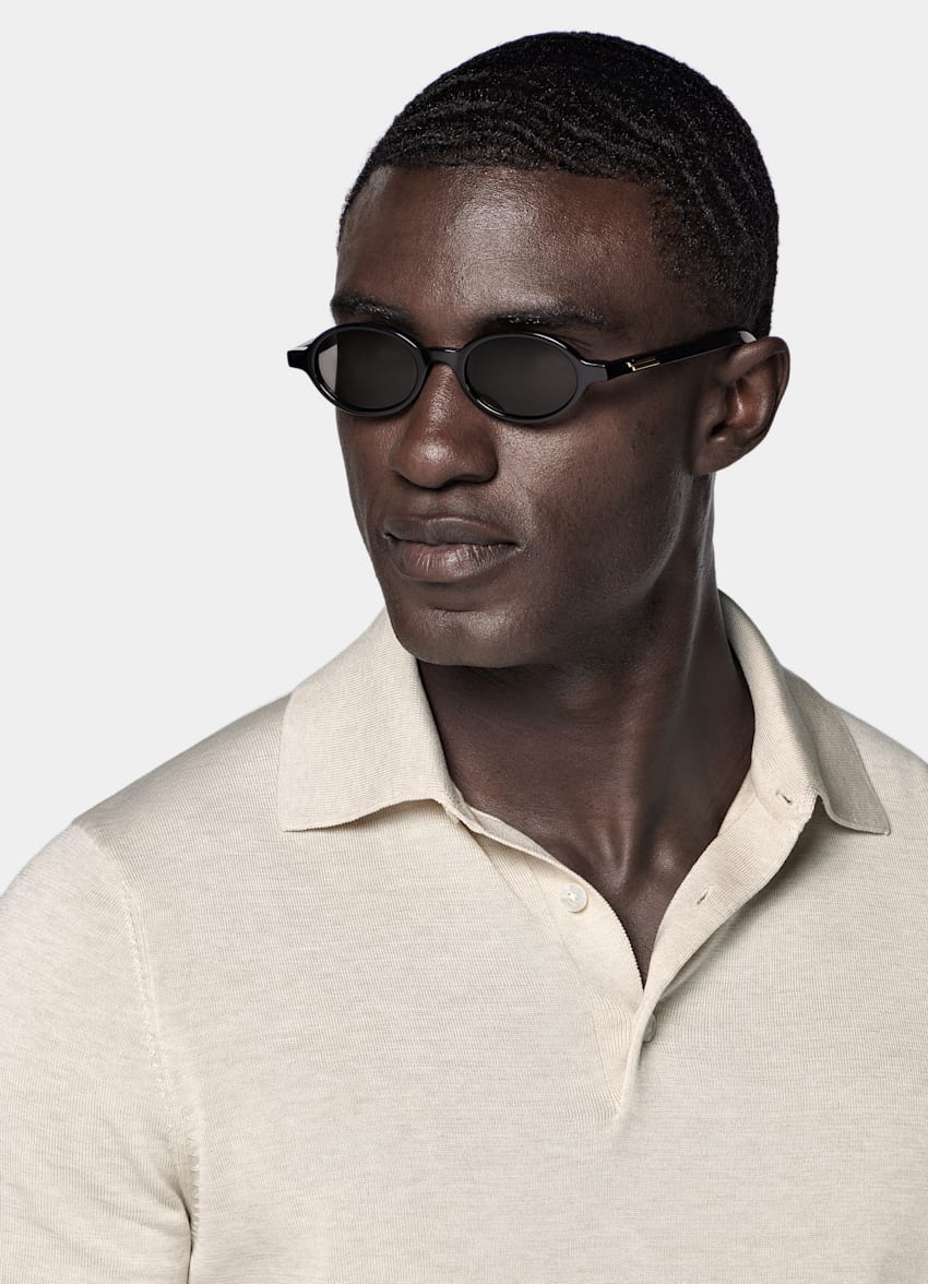 SUITSUPPLY Cotton Silk Sand Polo