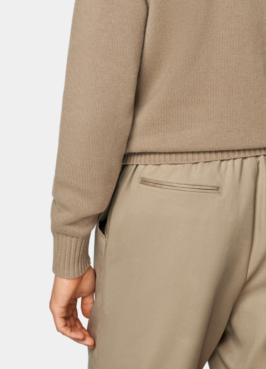 SUITSUPPLY Pure Cashmere Mid Brown Crewneck