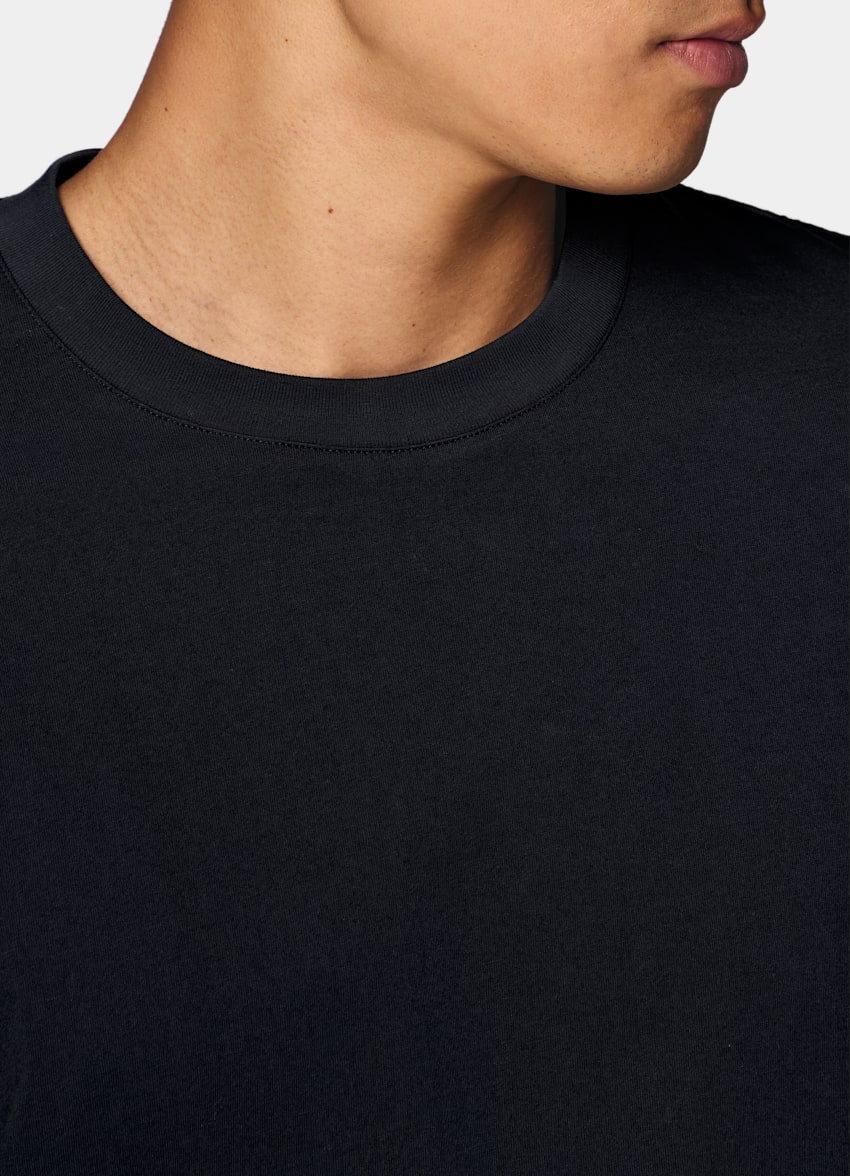 SUITSUPPLY Pure Cotton Navy Crewneck T-Shirt