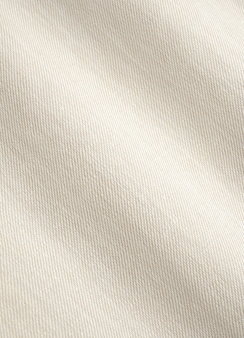 SUITSUPPLY Summer Linen Cotton by Di Sondrio, Italy Sand Tailored Fit Havana Suit