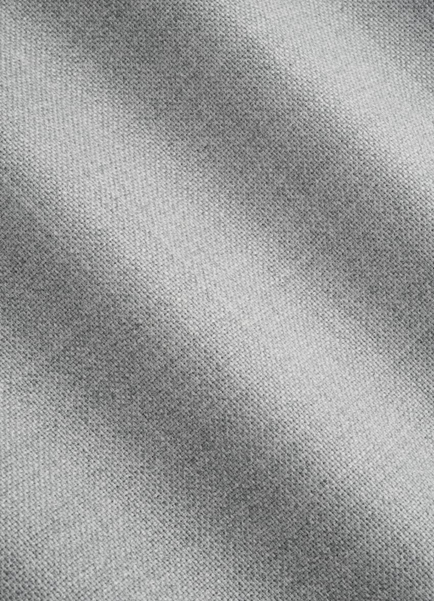 SUITSUPPLY All Season Wrinkle-Free 4-Ply Wool by Rogna, Italy Light Grey Tailored Fit Havana Suit