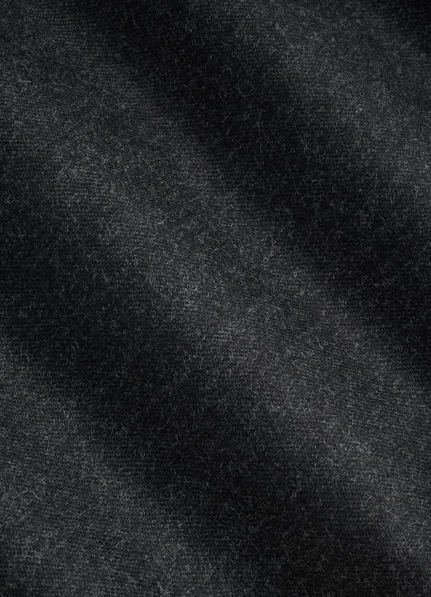 SUITSUPPLY Winter Pure S120's Wool Flannel by Vitale Barberis Canonico, Italy Dark Grey Tailored Fit Havana Suit