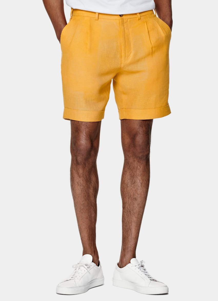 SUITSUPPLY Pure Linen by Rogna, Italy Yellow Casual Set