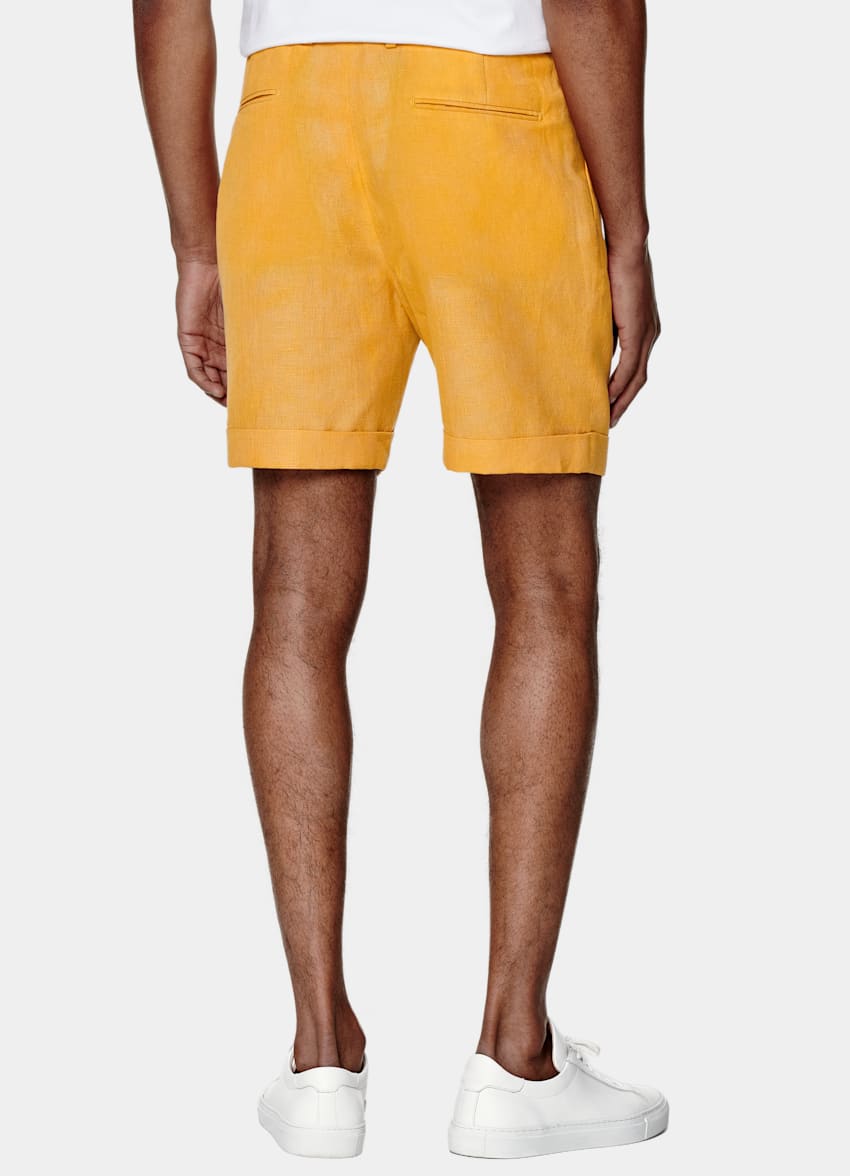 SUITSUPPLY Pur lin par Rogna, Italie Ensemble d&eacute;contract&eacute; jaune