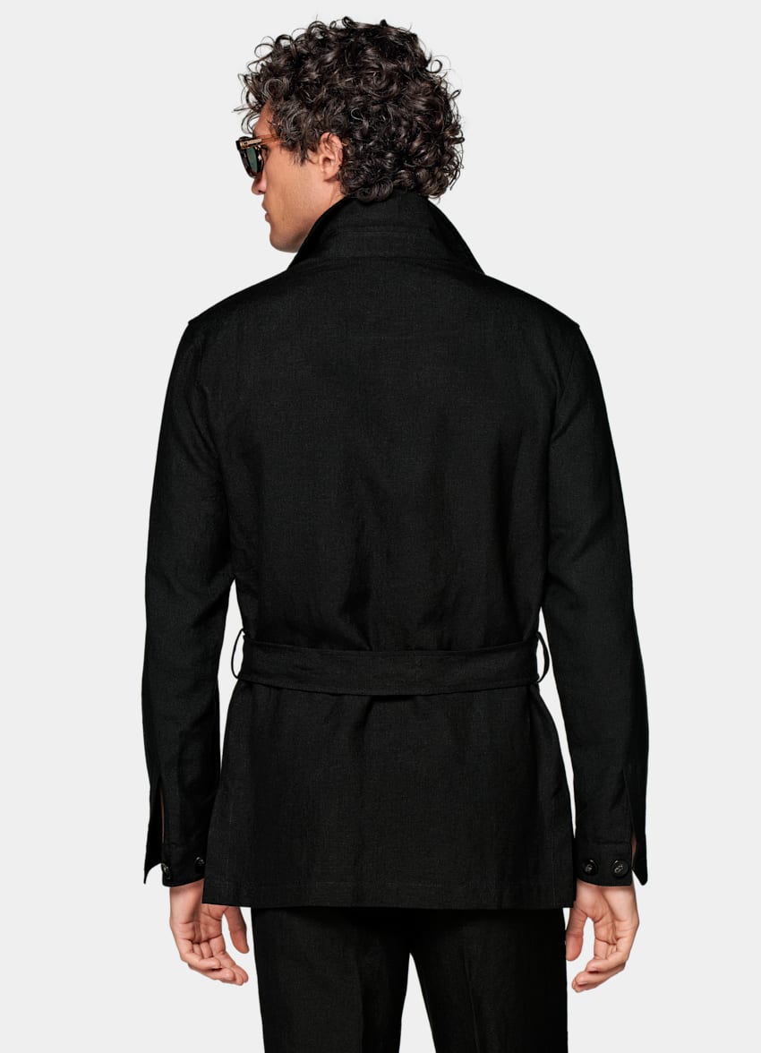 SUITSUPPLY Rent linne från Rogna, Italien Ledigt svart set