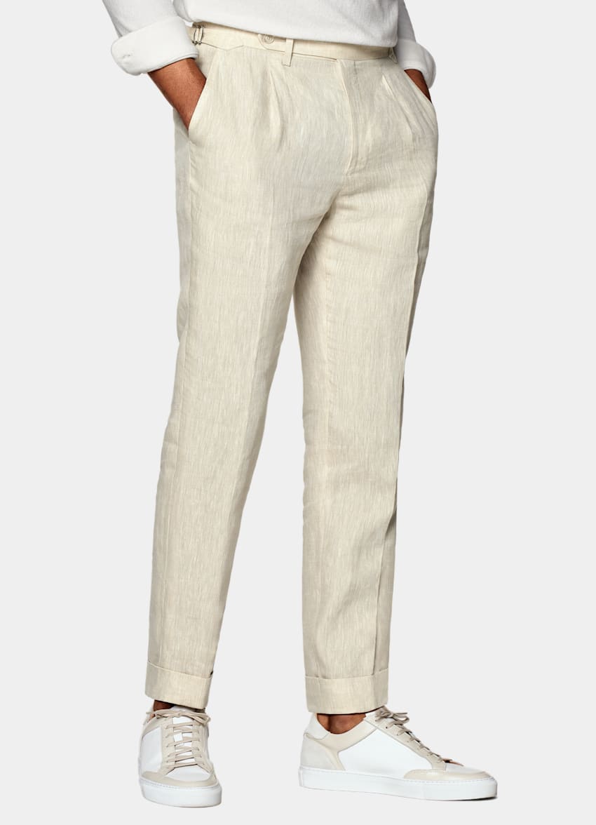 SUITSUPPLY Pure Linen by Di Sondrio, Italy Sand Casual Set