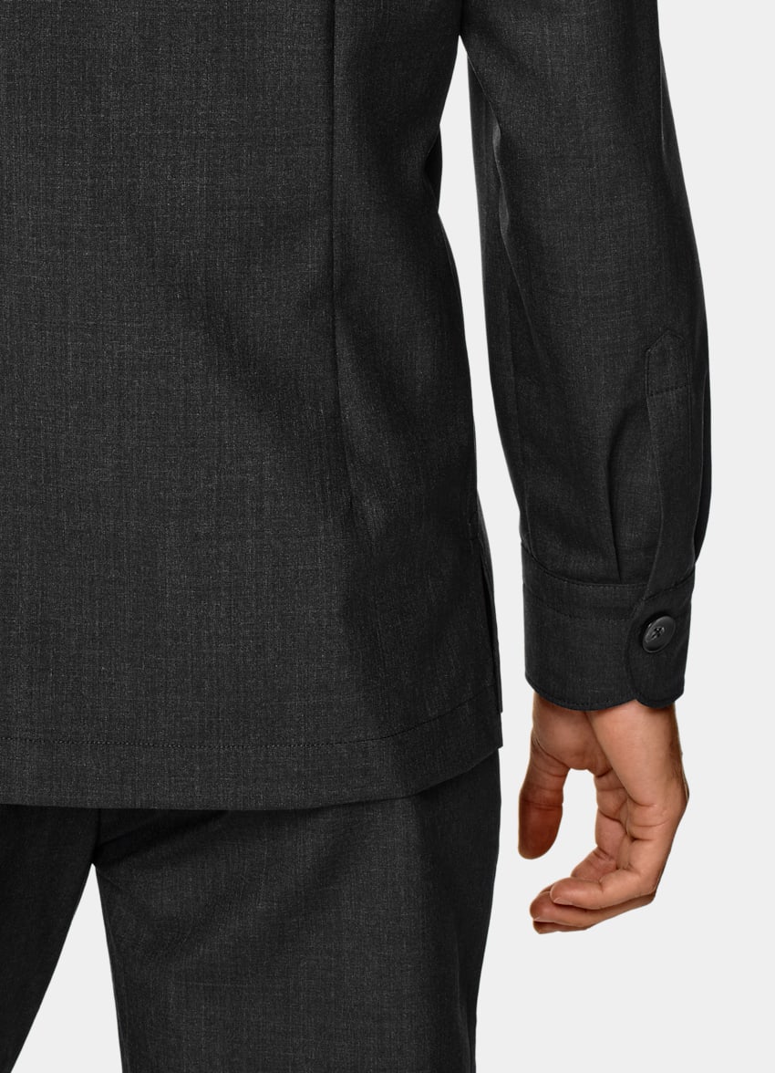 SUITSUPPLY Pure S120's Tropical Wool by Vitale Barberis Canonico, Italy Dark Grey Casual Set