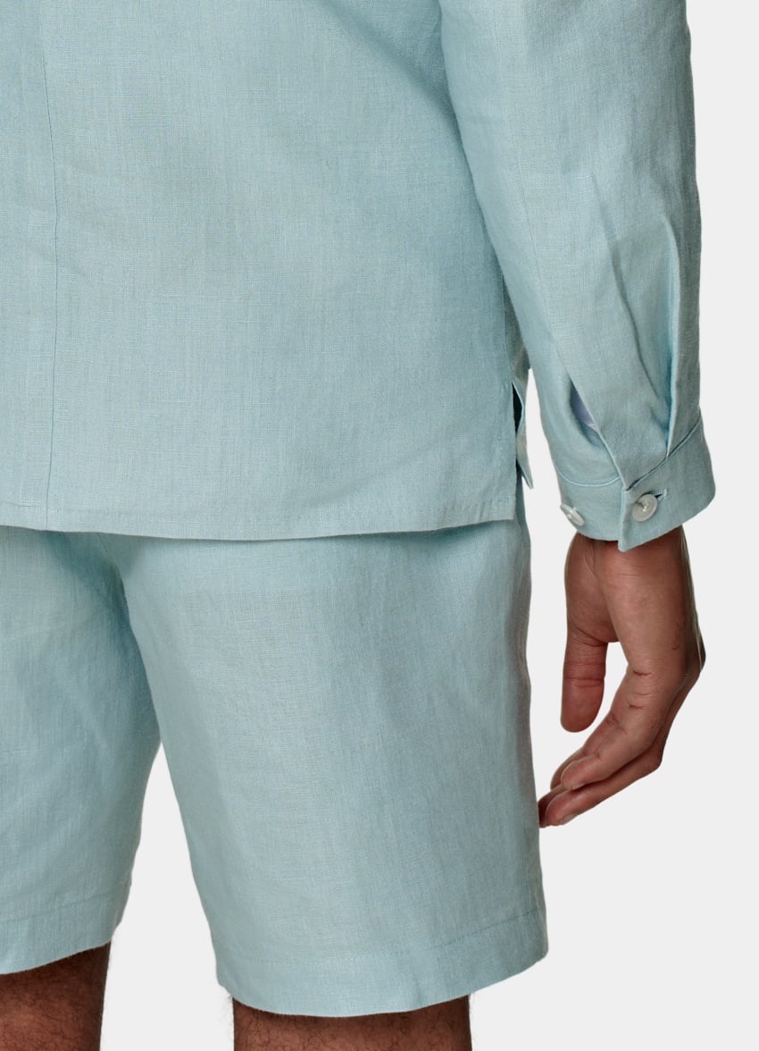 SUITSUPPLY Pur lin - Baird McNutt, Royaume-Uni Ensemble décontracté bleu menthe