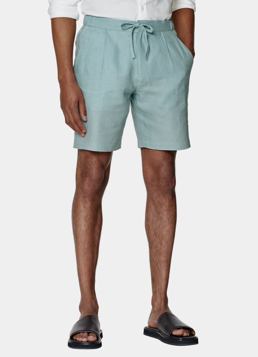 SUITSUPPLY Puro lino de Baird McNutt, Reino Unido Conjunto informal azul menta