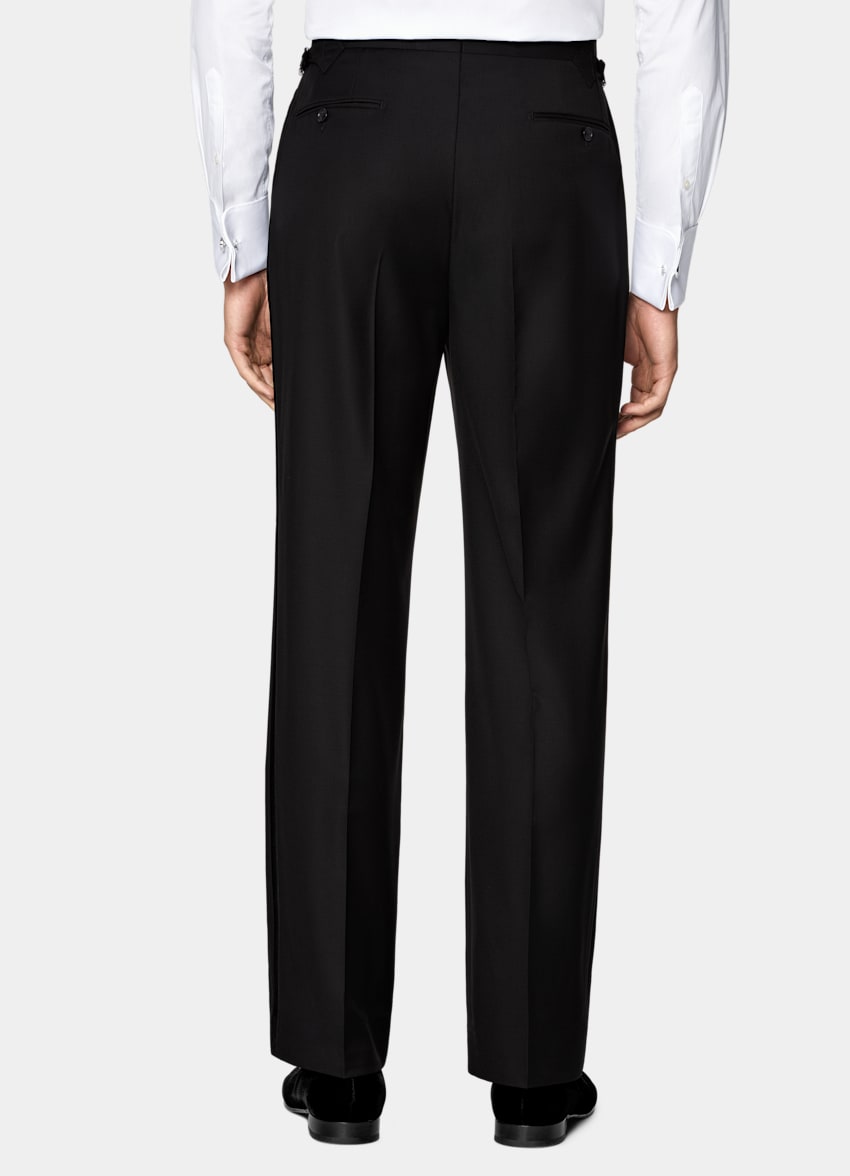 SUITSUPPLY All Season Pure S110's Wool by Vitale Barberis Canonico, Italy Black Tailored Fit Havana Tuxedo