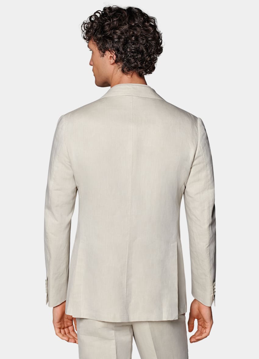 SUITSUPPLY Linen Cotton by Di Sondrio, Italy Sand Havana Suit