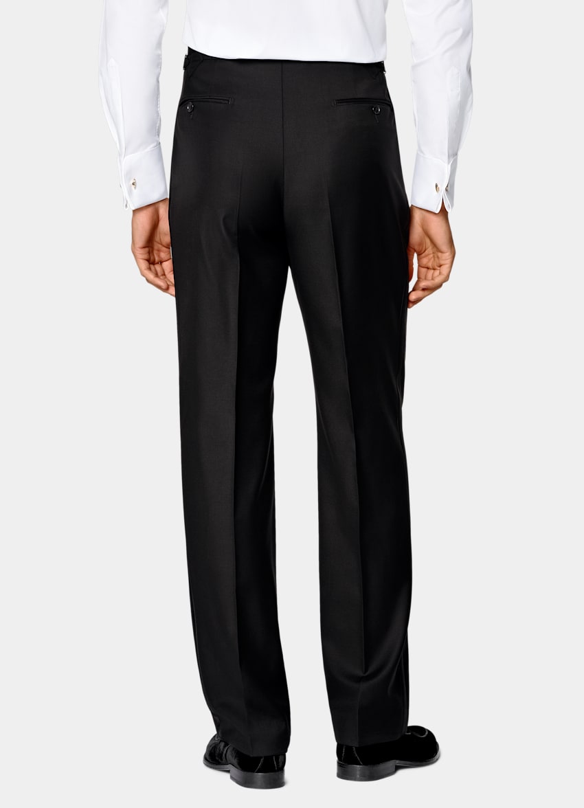 SUITSUPPLY All Season Pure S110's Wool by Vitale Barberis Canonico, Italy Black Tailored Fit Havana Tuxedo