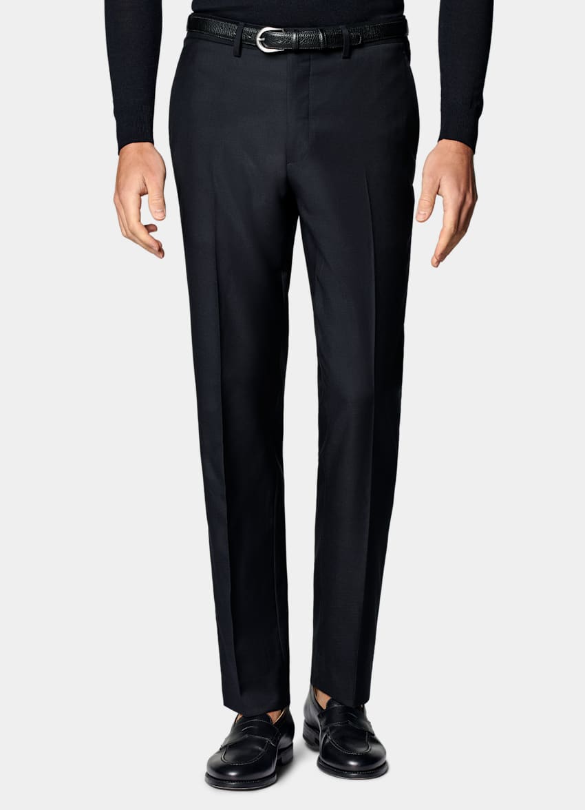 SUITSUPPLY All Season Pure S110's Wool by Vitale Barberis Canonico, Italy Navy Tailored Fit Havana Suit