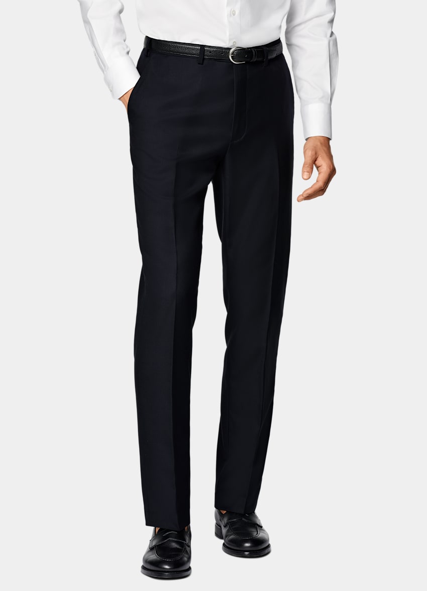 SUITSUPPLY All Season Pure S110's Wool by Vitale Barberis Canonico, Italy Navy Tailored Fit Havana Suit