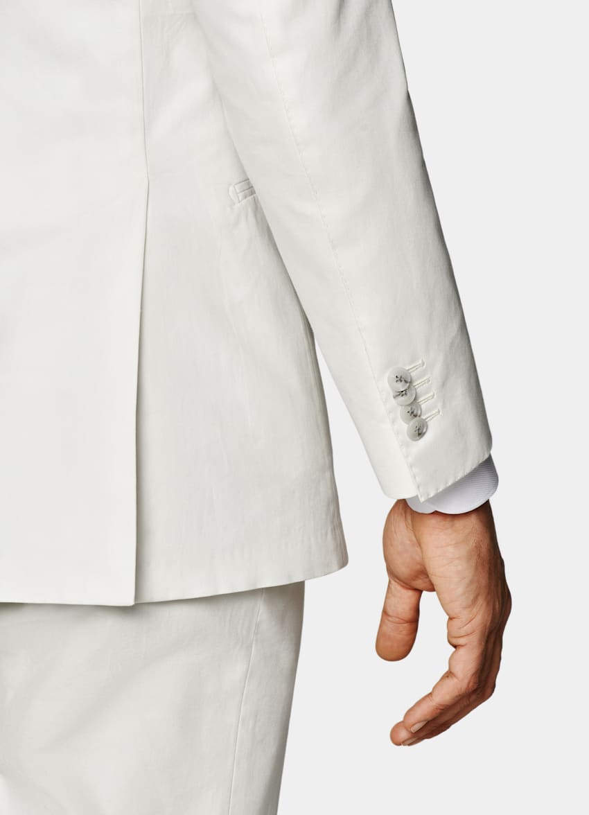 SUITSUPPLY Reine Baumwolle von E.Thomas, Italien  Havana Anzug off-white Tailored Fit