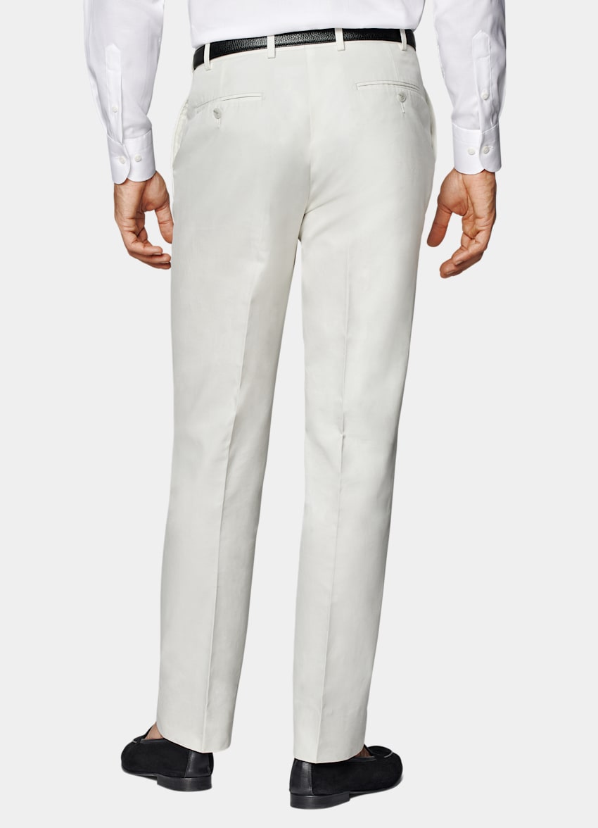 SUITSUPPLY Pur coton - E.Thomas, Italie  Costume Havana coupe Tailored blanc cassé