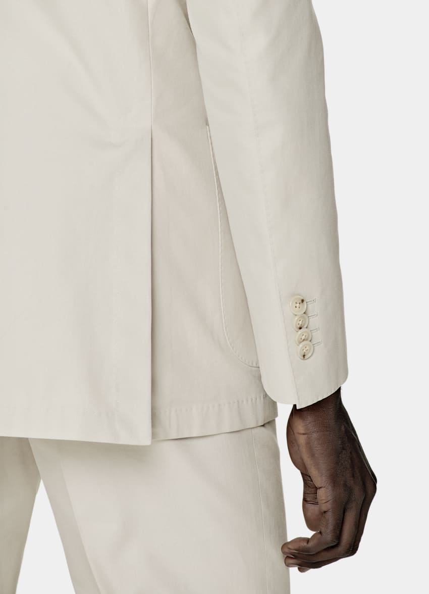 SUITSUPPLY Reine Baumwolle von E.Thomas, Italien  Havana Anzug sand Tailored Fit
