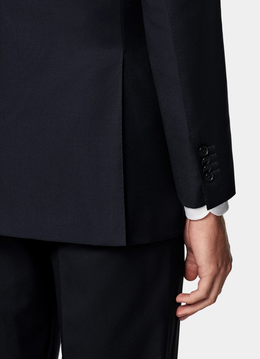 SUITSUPPLY All Season Pure S110's Wool by Vitale Barberis Canonico, Italy Navy Tailored Fit Havana Suit