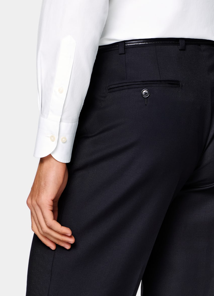 SUITSUPPLY All Season Pure S110's Wool by Vitale Barberis Canonico, Italy Navy Tailored Fit Havana Suit