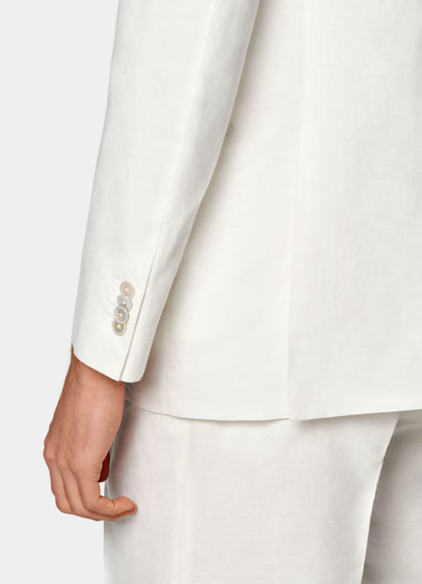 SUITSUPPLY Lin, coton - Di Sondrio, Italie  Costume Havana coupe Tailored blanc cassé