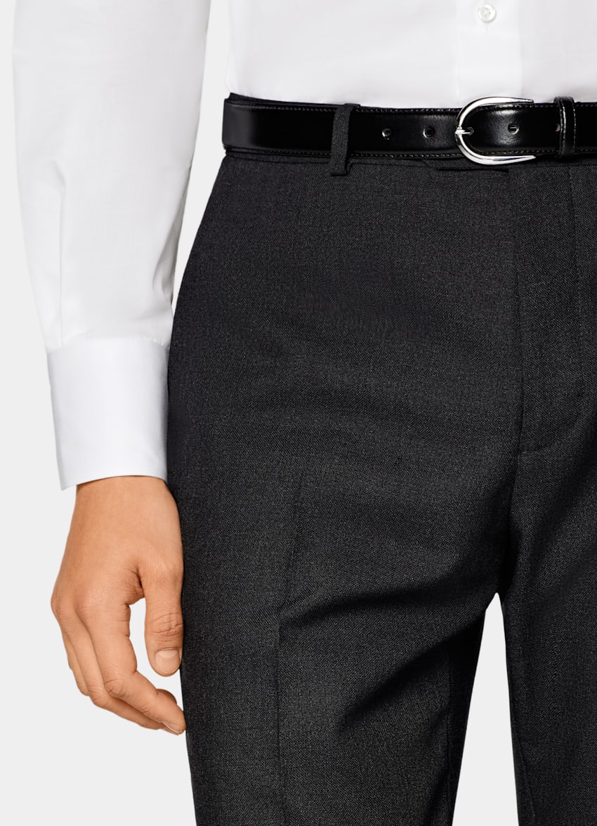 SUITSUPPLY All season Lana 4-ply no stiro - Rogna, Italia Abito Havana grigio scuro tailored fit