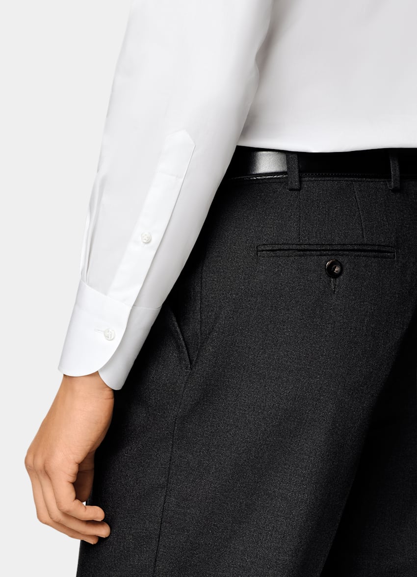 SUITSUPPLY All season Lana 4-ply no stiro - Rogna, Italia Abito Havana grigio scuro tailored fit