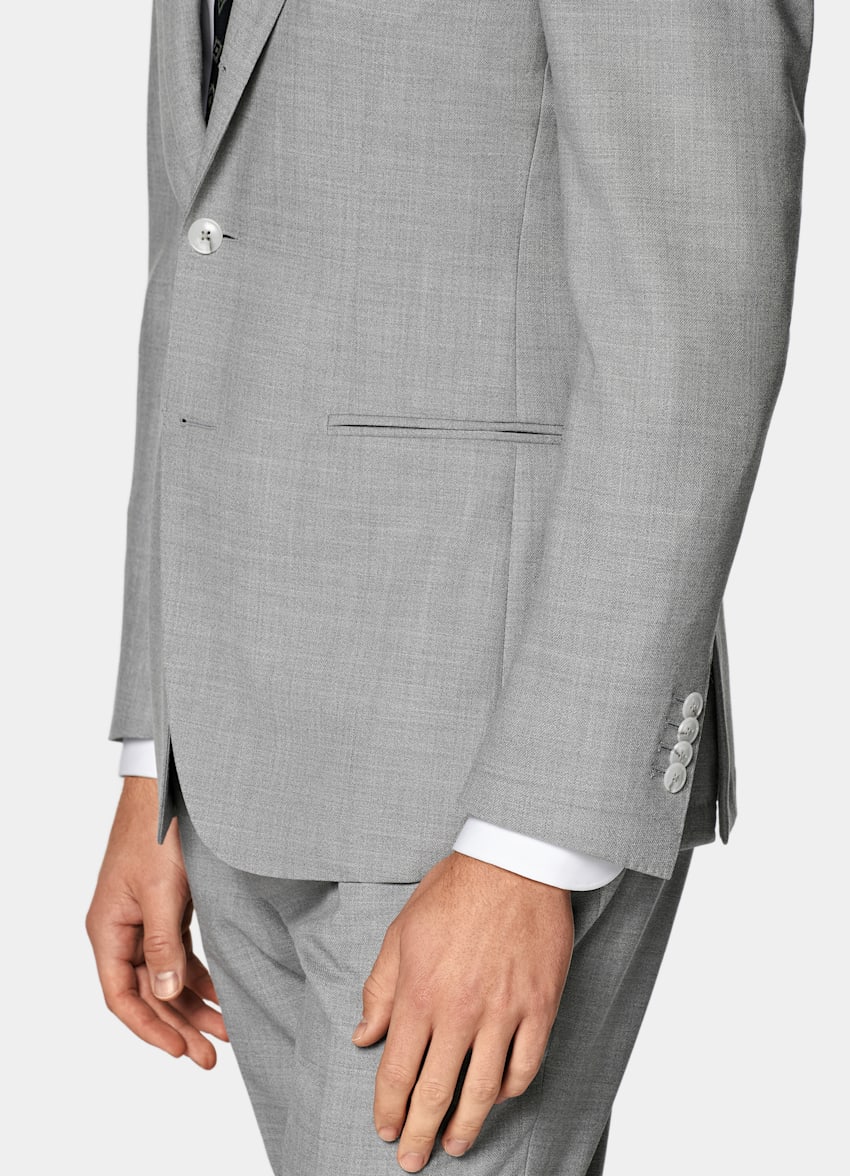 SUITSUPPLY All season Lana 4-ply no stiro - Rogna, Italia Abito Havana grigio chiaro tailored fit