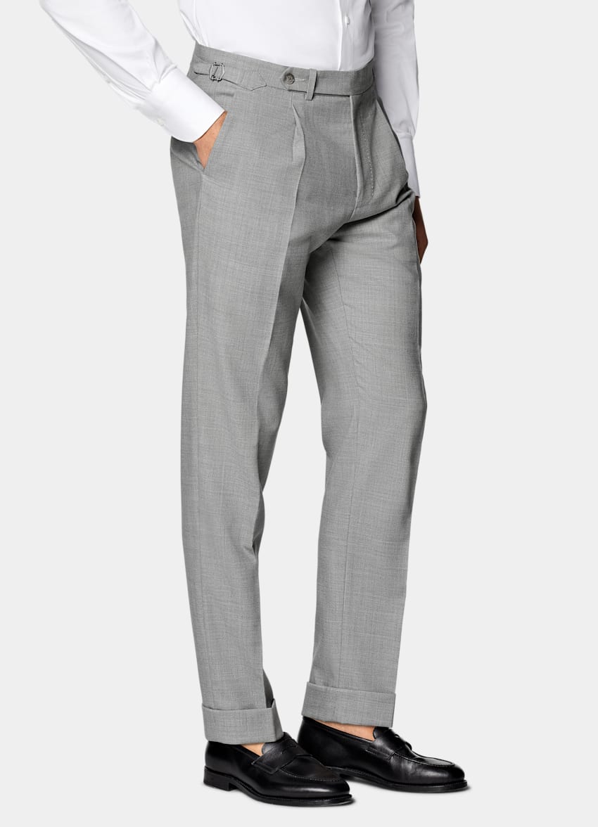 SUITSUPPLY All season Lana 4-ply no stiro - Rogna, Italia Abito Havana grigio chiaro tailored fit