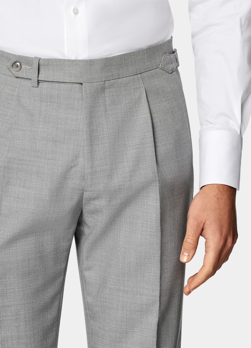 SUITSUPPLY All season Lana 4-ply no stiro - Rogna, Italia Abito Havana grigio chiaro tailored fit