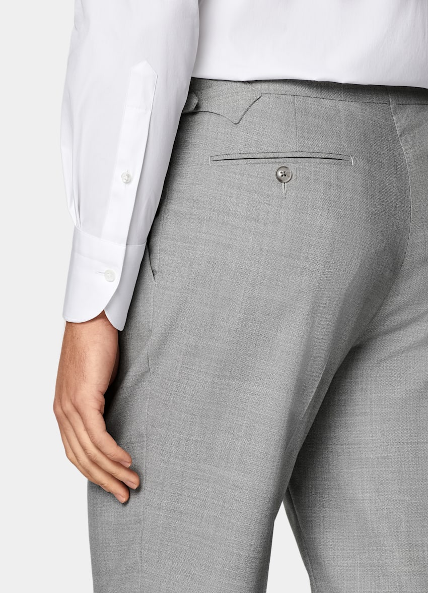 SUITSUPPLY All season Lana 4-ply no stiro - Rogna, Italia Abito Havana grigio chiaro tailored fit