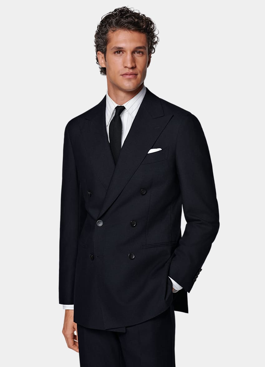 SUITSUPPLY All season Lana 4-ply no stiro - Rogna, Italia Abito Havana blu navy tailored fit