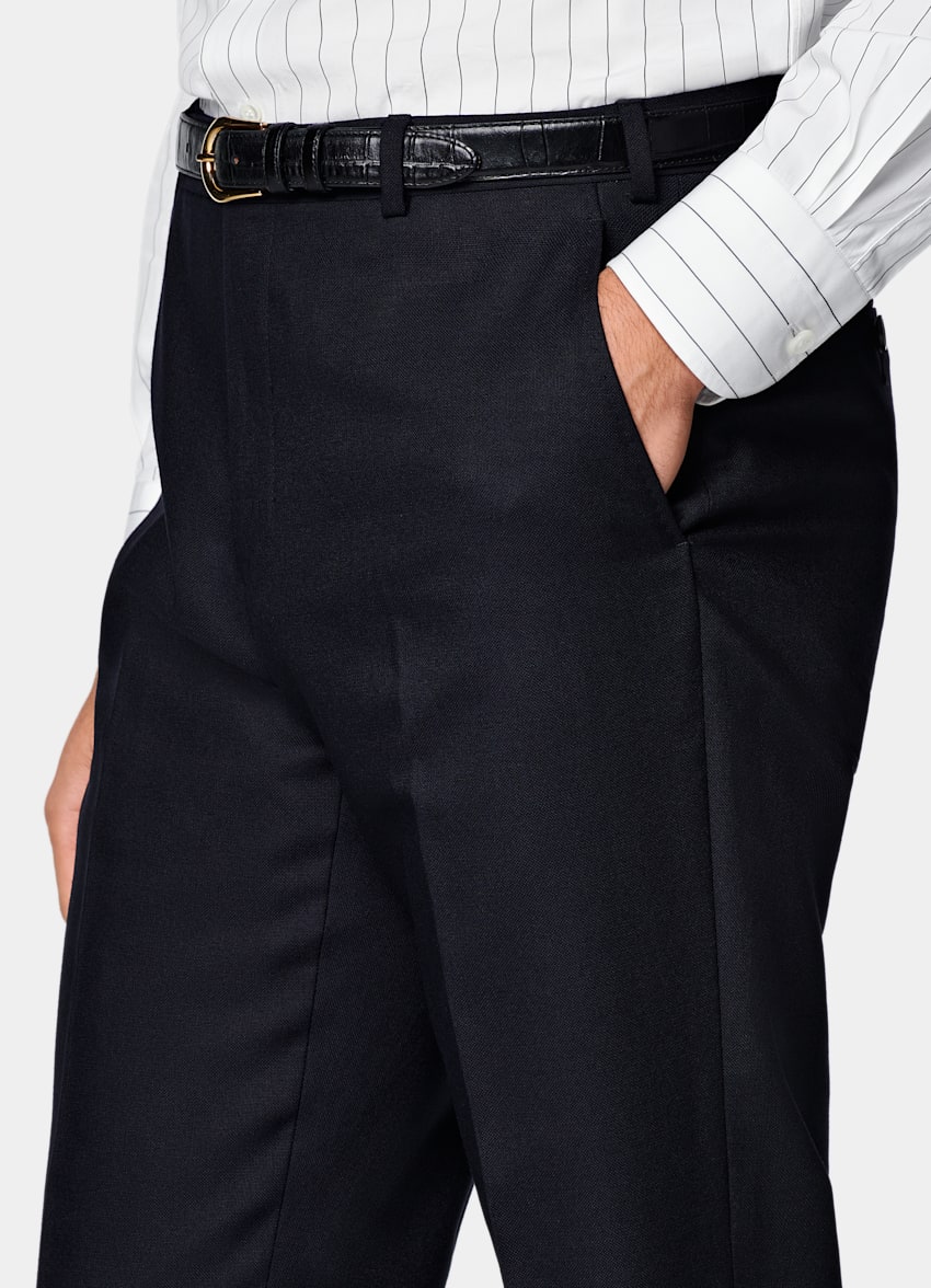 SUITSUPPLY All season Lana 4-ply no stiro - Rogna, Italia Abito Havana blu navy tailored fit