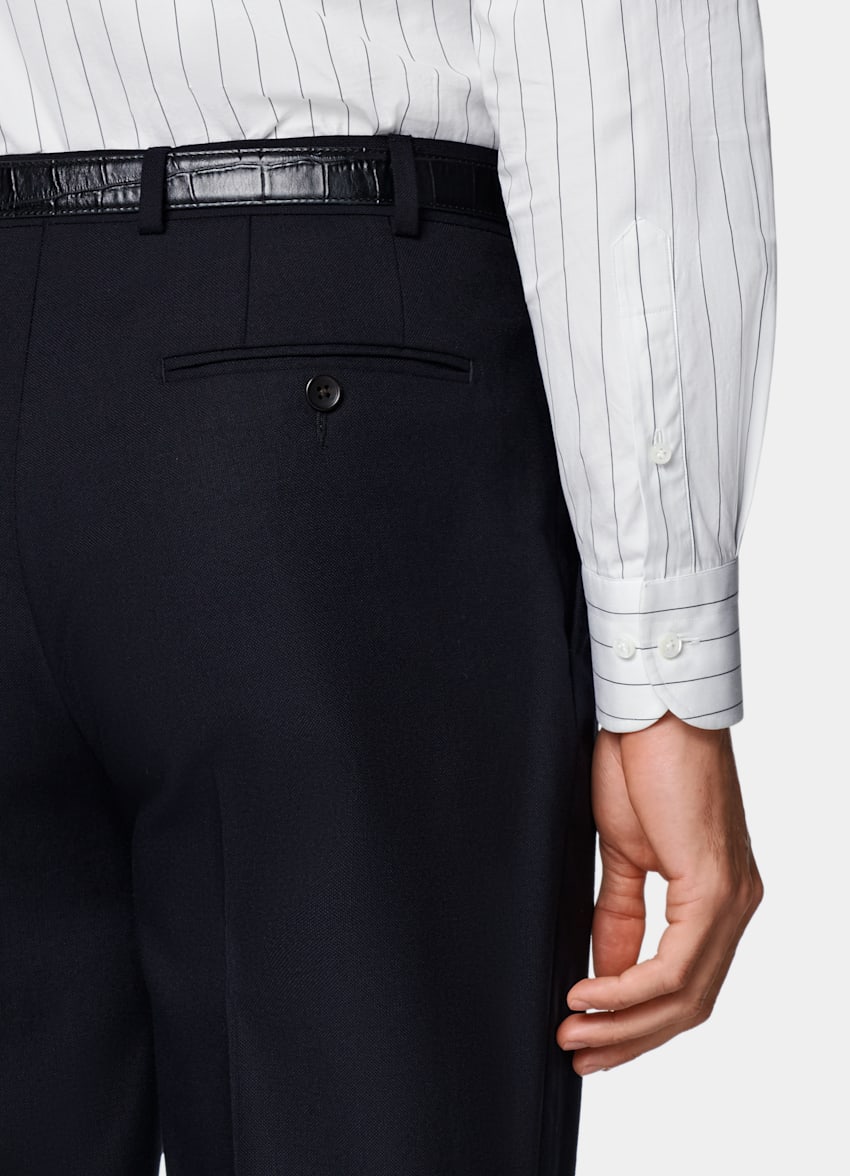 SUITSUPPLY All season Lana 4-ply no stiro - Rogna, Italia Abito Havana blu navy tailored fit