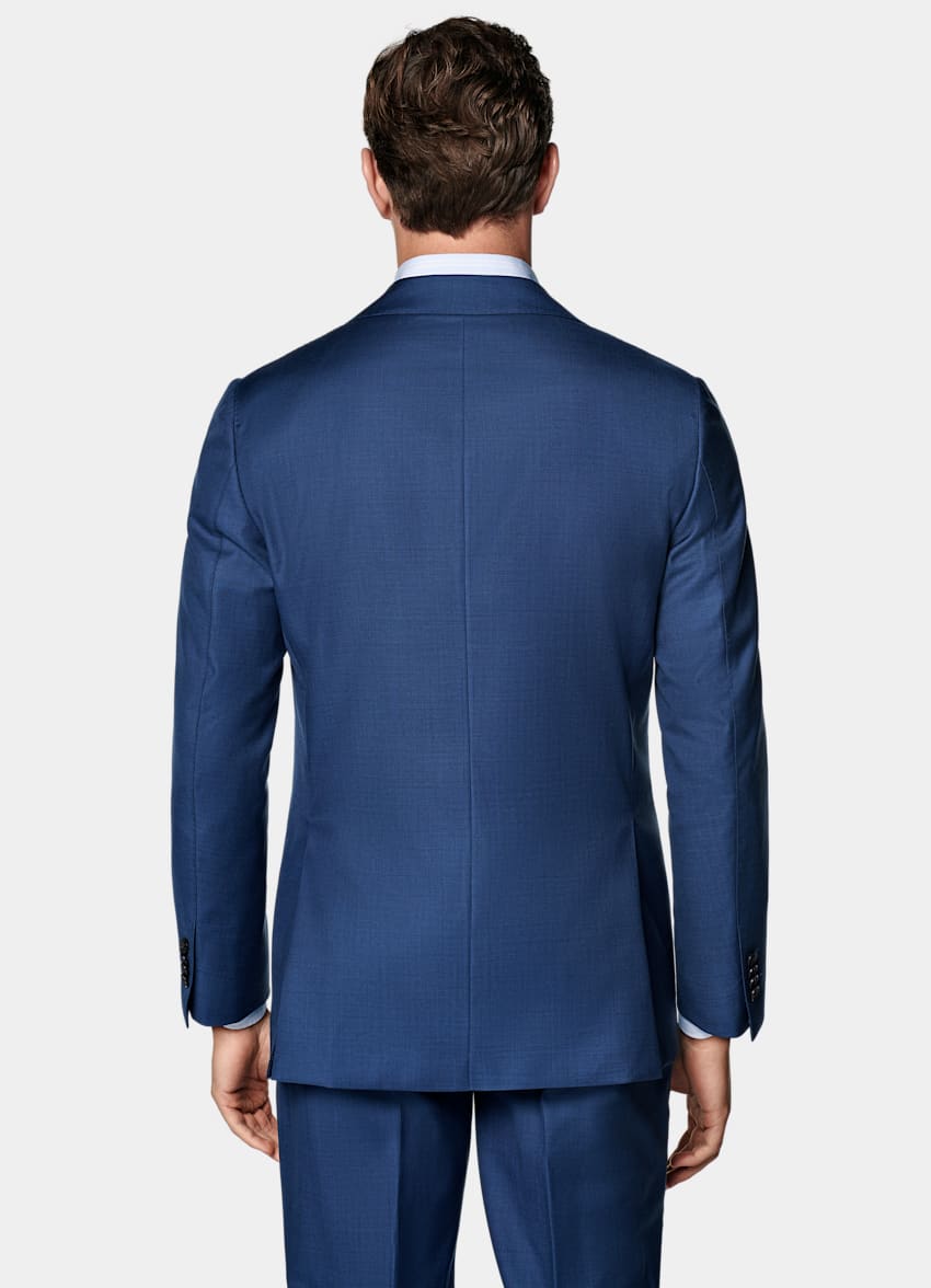SUITSUPPLY All Season Pure S110's Wool by Vitale Barberis Canonico, Italy Mid Blue Tailored Fit Havana Suit