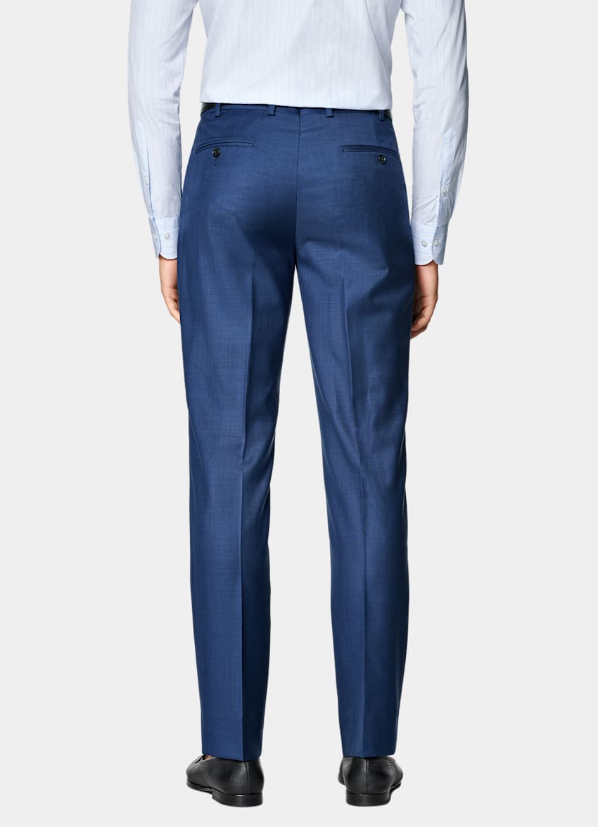 SUITSUPPLY All Season Pure S110's Wool by Vitale Barberis Canonico, Italy Mid Blue Tailored Fit Havana Suit