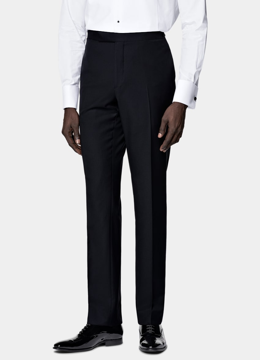 SUITSUPPLY All Season Pure S110's Wool by Vitale Barberis Canonico, Italy Navy Tailored Fit Havana Tuxedo