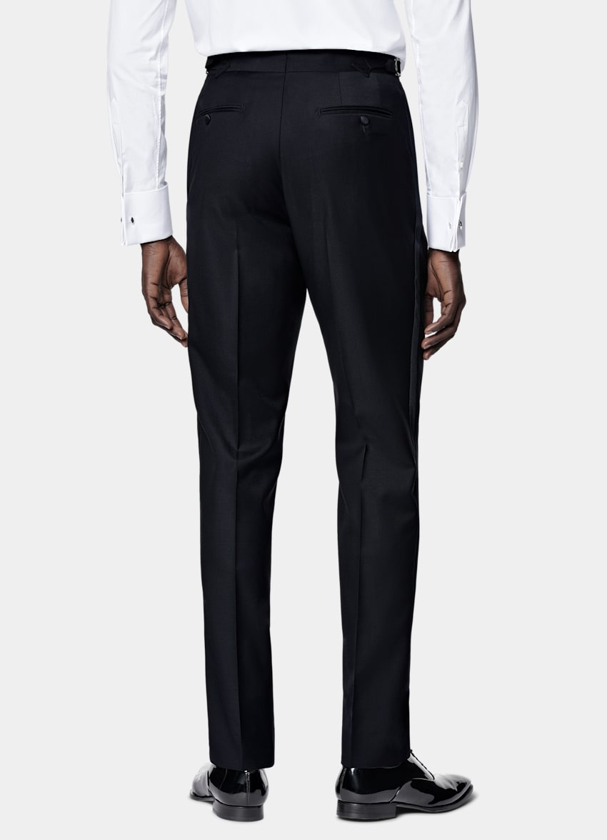 SUITSUPPLY All Season Pure S110's Wool by Vitale Barberis Canonico, Italy Navy Tailored Fit Havana Tuxedo