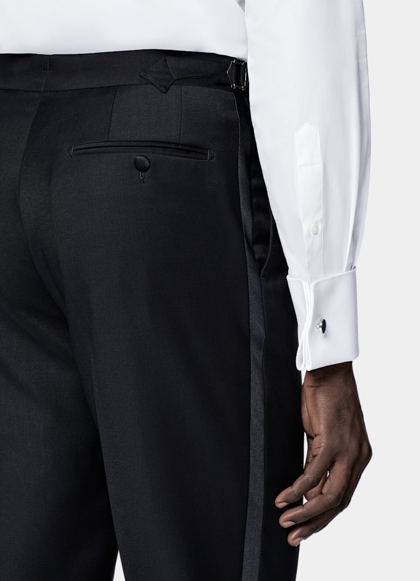 SUITSUPPLY All Season Pure S110's Wool by Vitale Barberis Canonico, Italy Navy Tailored Fit Havana Tuxedo