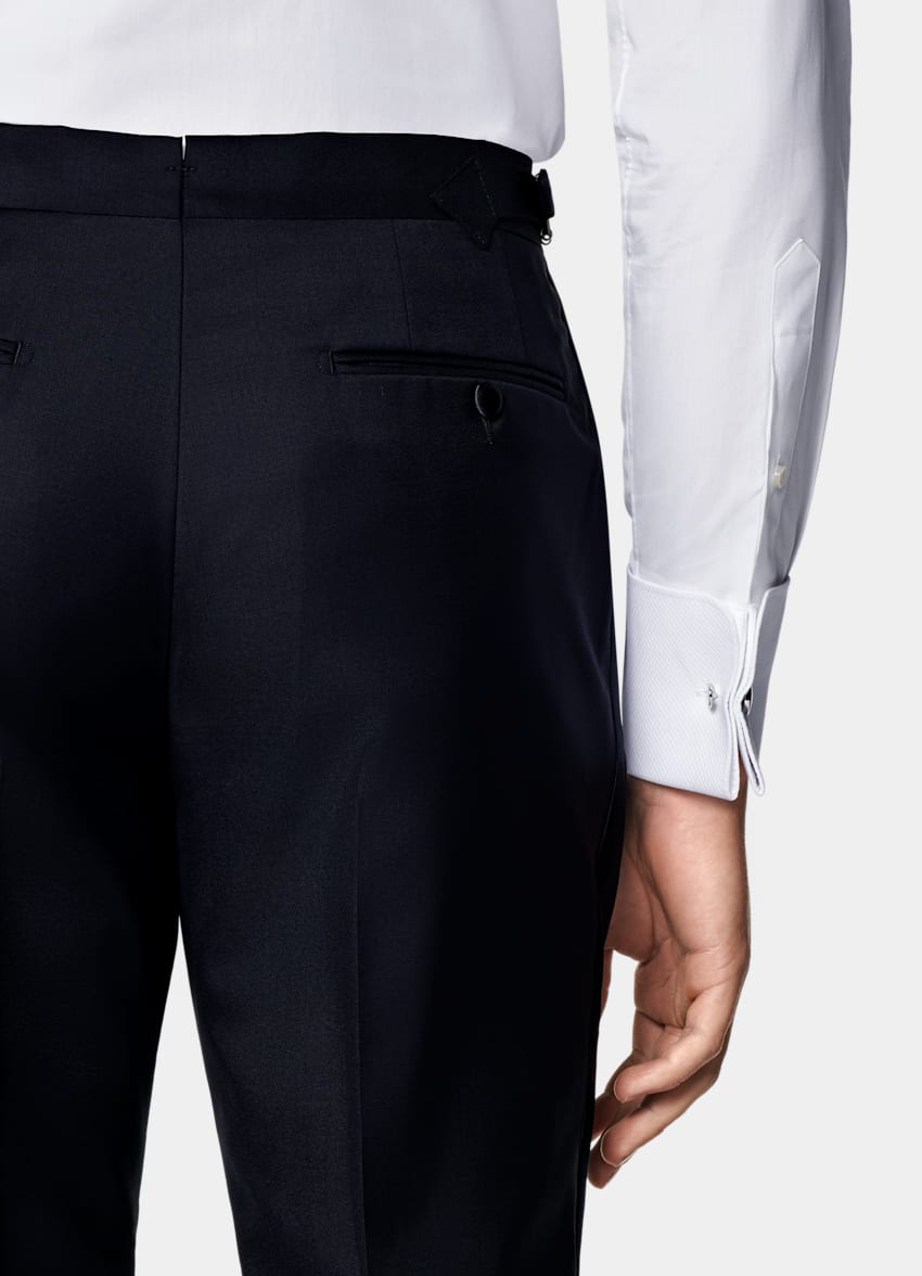SUITSUPPLY All Season Pure S110's Wool by Vitale Barberis Canonico, Italy Navy Tailored Fit Havana Tuxedo