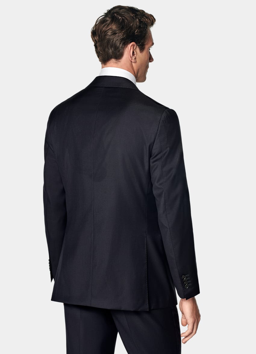 SUITSUPPLY All Season Pure Wool by Reda, Italy Navy Perennial Tailored Fit Havana Suit