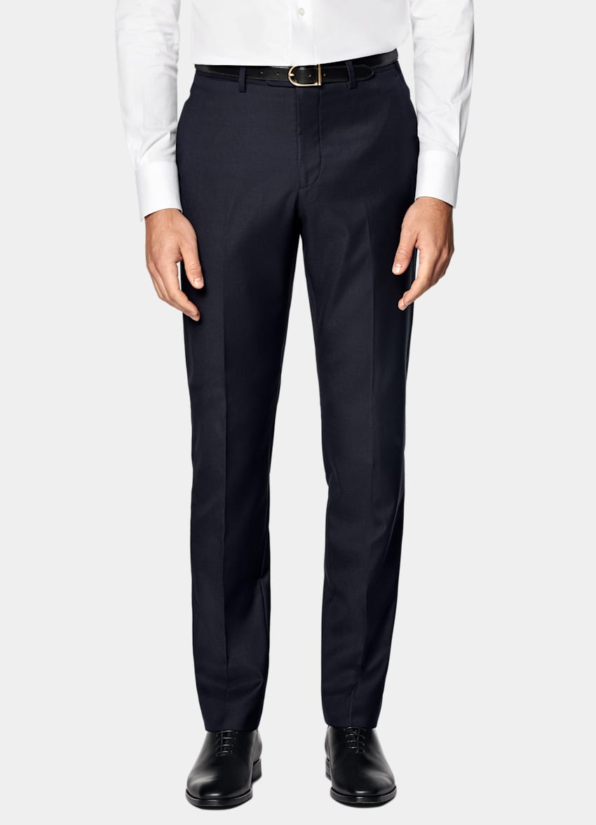 SUITSUPPLY All Season Pure Wool by Reda, Italy Navy Perennial Tailored Fit Havana Suit