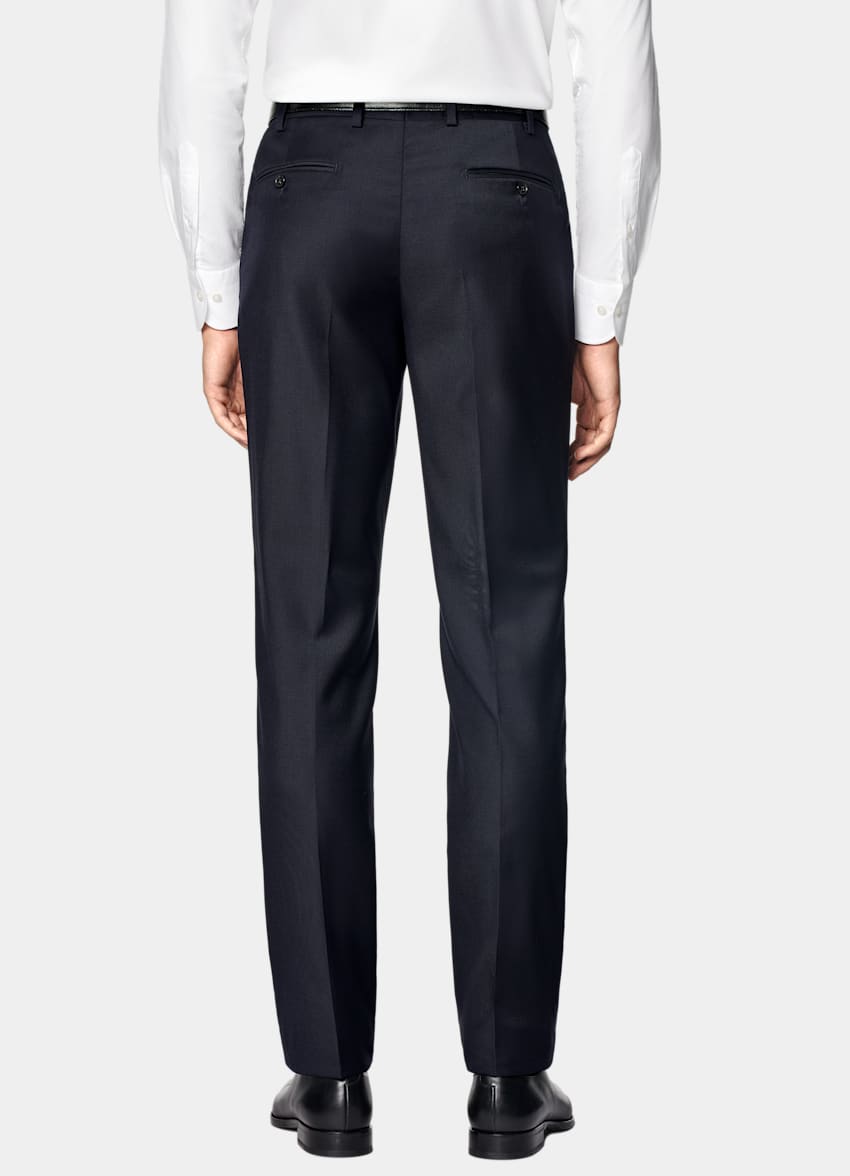 SUITSUPPLY All Season Pure Wool by Reda, Italy Navy Perennial Tailored Fit Havana Suit