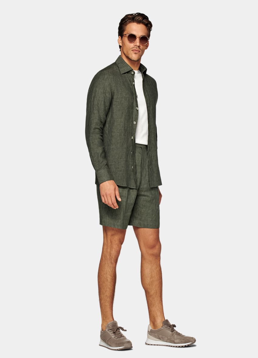 SUITSUPPLY Pure Linen by Leomaster, Italy Green Casual Set