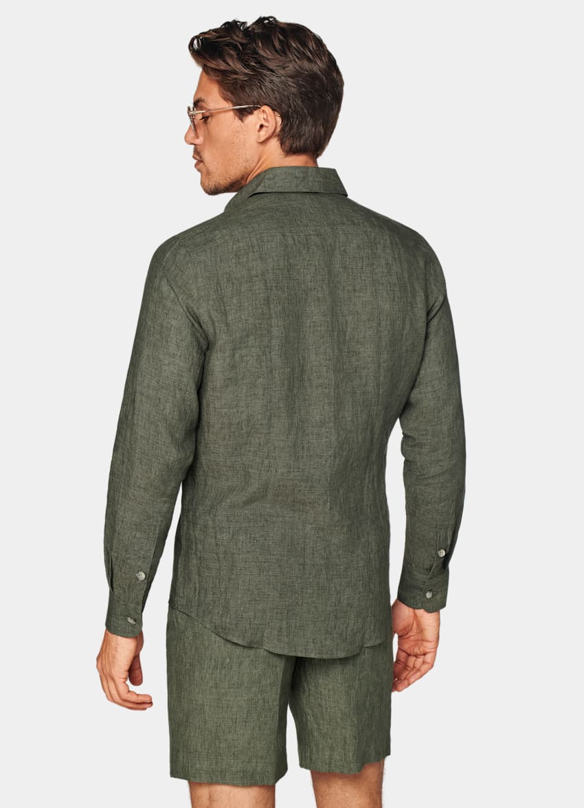 SUITSUPPLY Rent linne från Leomaster, Italien Ledigt grönt set
