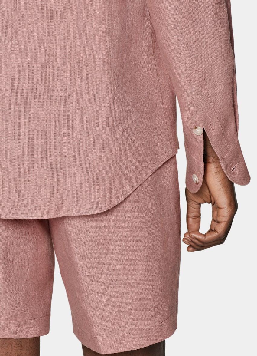 SUITSUPPLY Rent linne från Di Sondrio, Italien Ledigt rosa set