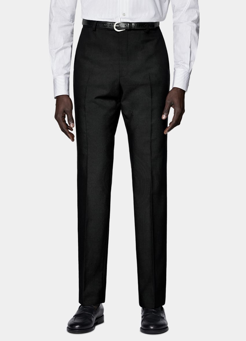 SUITSUPPLY 夏季四股羊毛 由Rogna生产，产自意大利 Havana 黑色合体身型西装